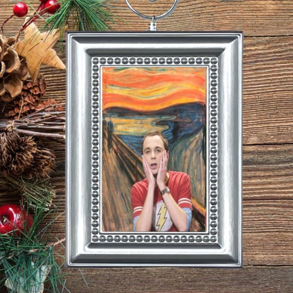 The‎ Big Bang Theory Sheldon Cooper THE SCREAM Artwork Christmas Ornament